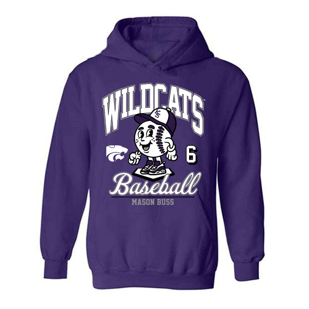 Kansas State - NCAA Baseball : Mason Buss - Hooded Sweatshirt Fashion Shersey