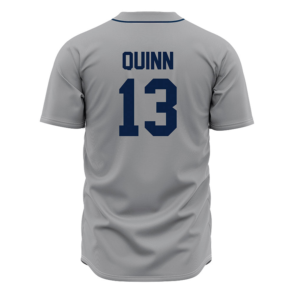 Oral Roberts - NCAA Baseball : Justin Quinn - Baseball Jersey Gray