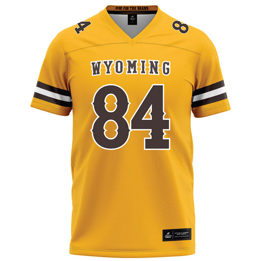 Wyoming - NCAA Football : John Michael Gyllenborg - Gold Jersey