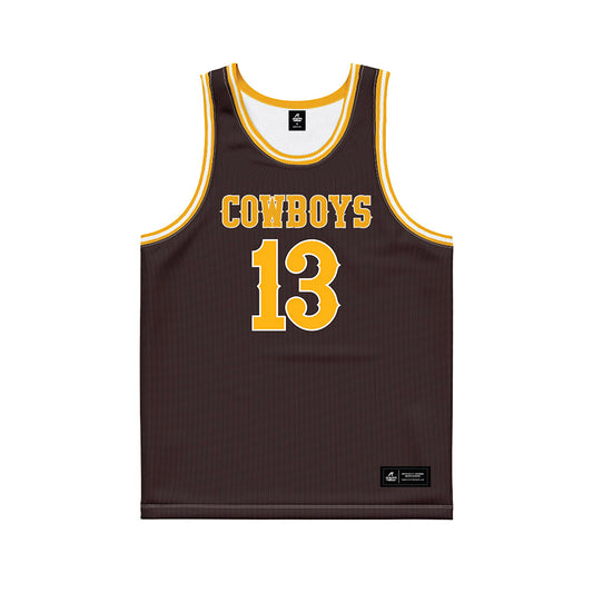 Wyoming - NCAA Men's Basketball : Akuel Kot - Brown Basketball Jersey