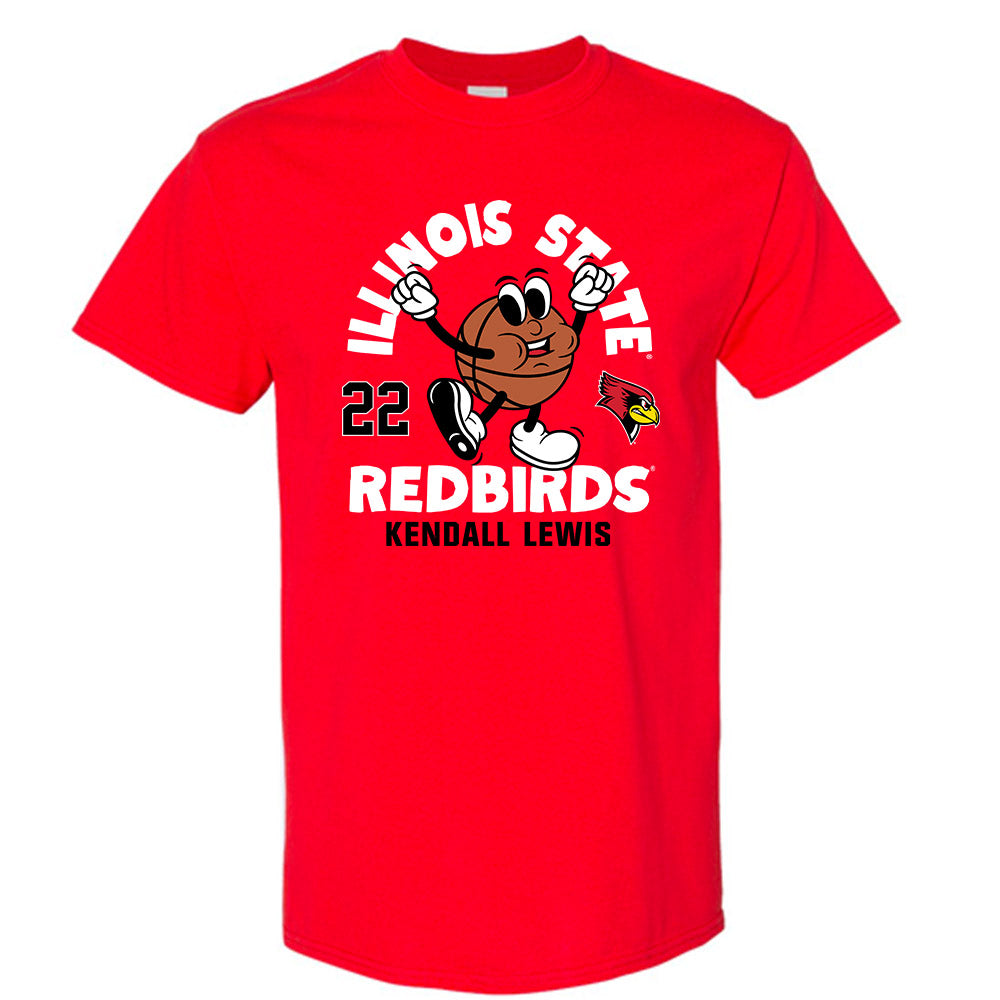 Illinois State - NCAA Men's Basketball : Kendall LEWIS - Fashion Shersey Short Sleeve T-Shirt