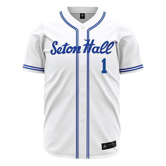 Seton Hall - NCAA Baseball : Jonathan Luders - White Replica Jersey