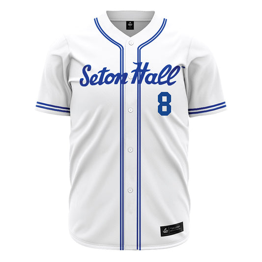 Seton Hall - NCAA Baseball : Patrick D'Amico - White Replica Jersey
