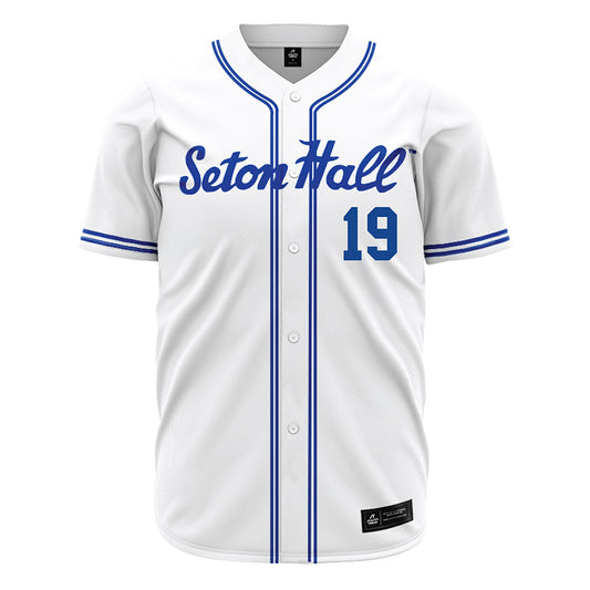 Seton Hall - NCAA Baseball : John Downing - White Replica Jersey