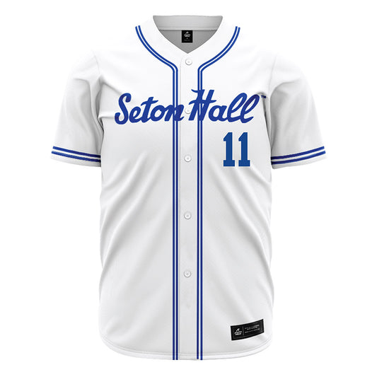 Seton Hall - NCAA Baseball : Anthony Ehly - White Replica Jersey