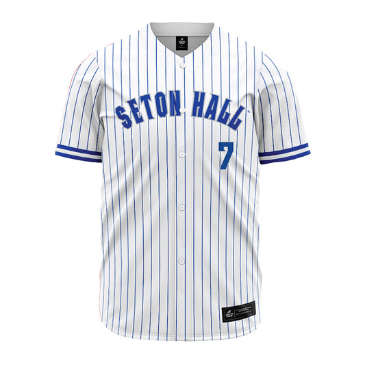 Seton Hall - NCAA Baseball : Dane Hoggard - Pinstripe Replica Jersey