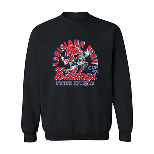LA Tech - NCAA Football : Colton Deckard - Black Fashion Shersey Sweatshirt