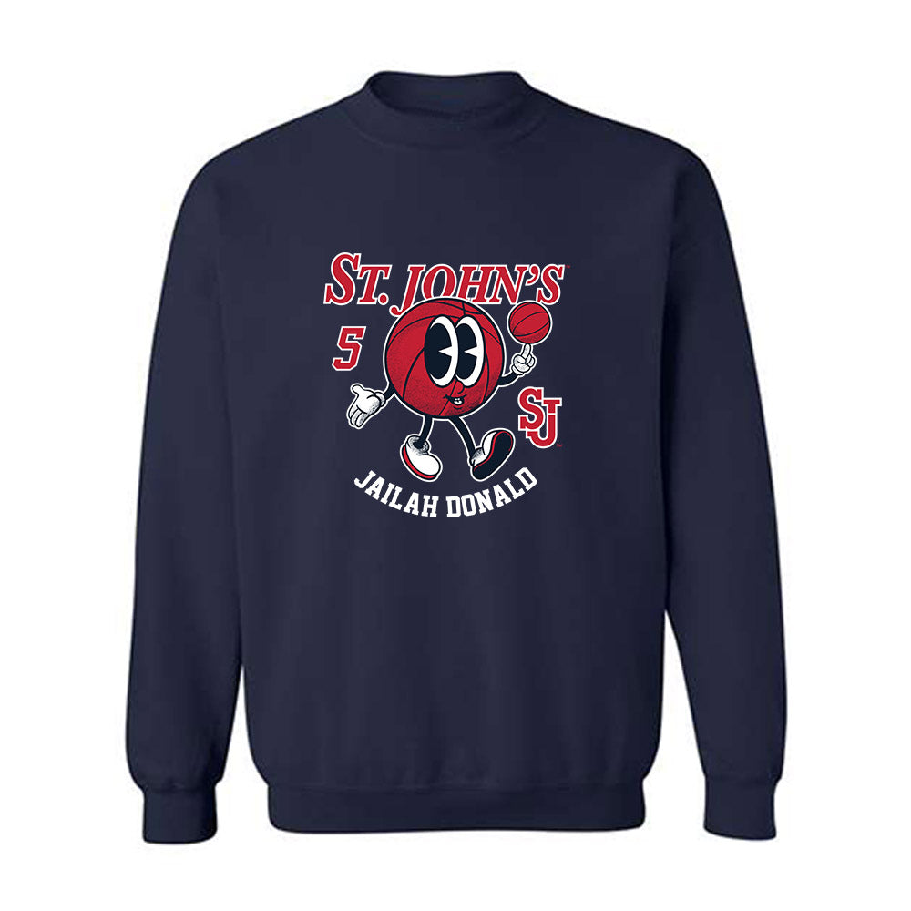 St. Johns - NCAA Women's Basketball : Jailah Donald - Crewneck Sweatshirt Fashion Shersey