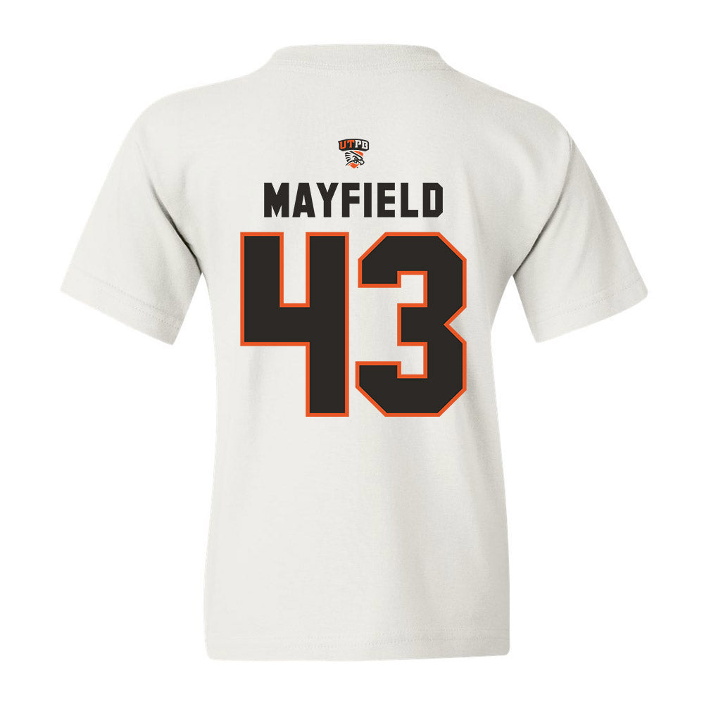 UTPB - NCAA Football : Michael Mayfield - White Replica Shersey Youth T-Shirt