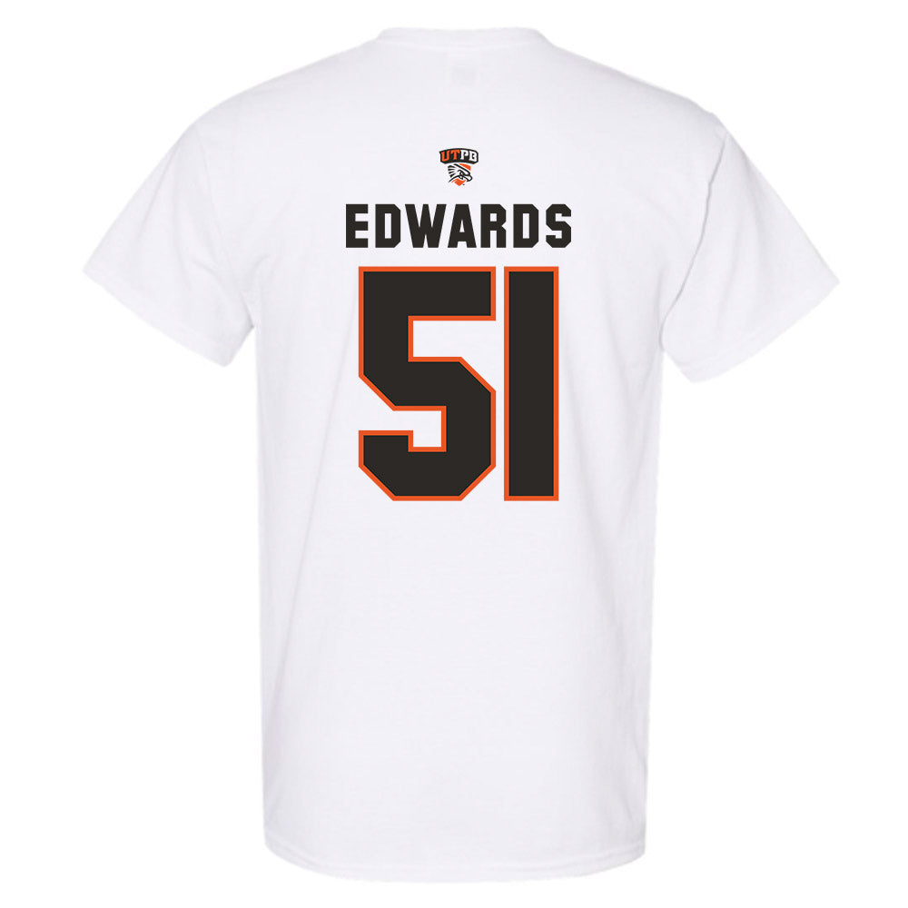 UTPB - NCAA Football : Heston Edwards - White Replica Shersey Short Sleeve T-Shirt