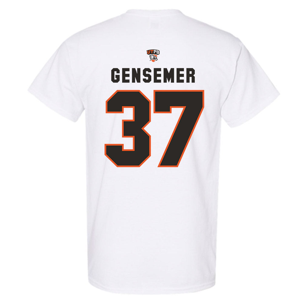 UTPB - NCAA Football : Grant Gensemer - White Replica Shersey Short Sleeve T-Shirt