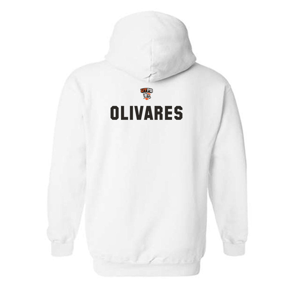 UTPB - NCAA Football : Jacob Olivares - White Replica Shersey Hooded Sweatshirt
