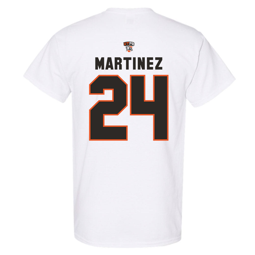 UTPB - NCAA Football : Cristian Martinez - White Replica Shersey Short Sleeve T-Shirt