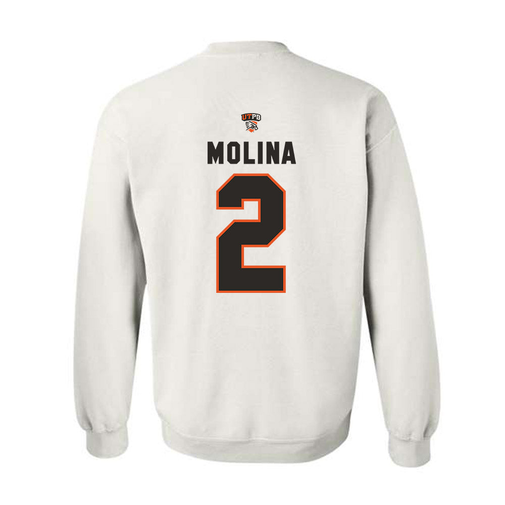 UTPB - NCAA Football : Marcus Molina - Crewneck Sweatshirt Replica Shersey