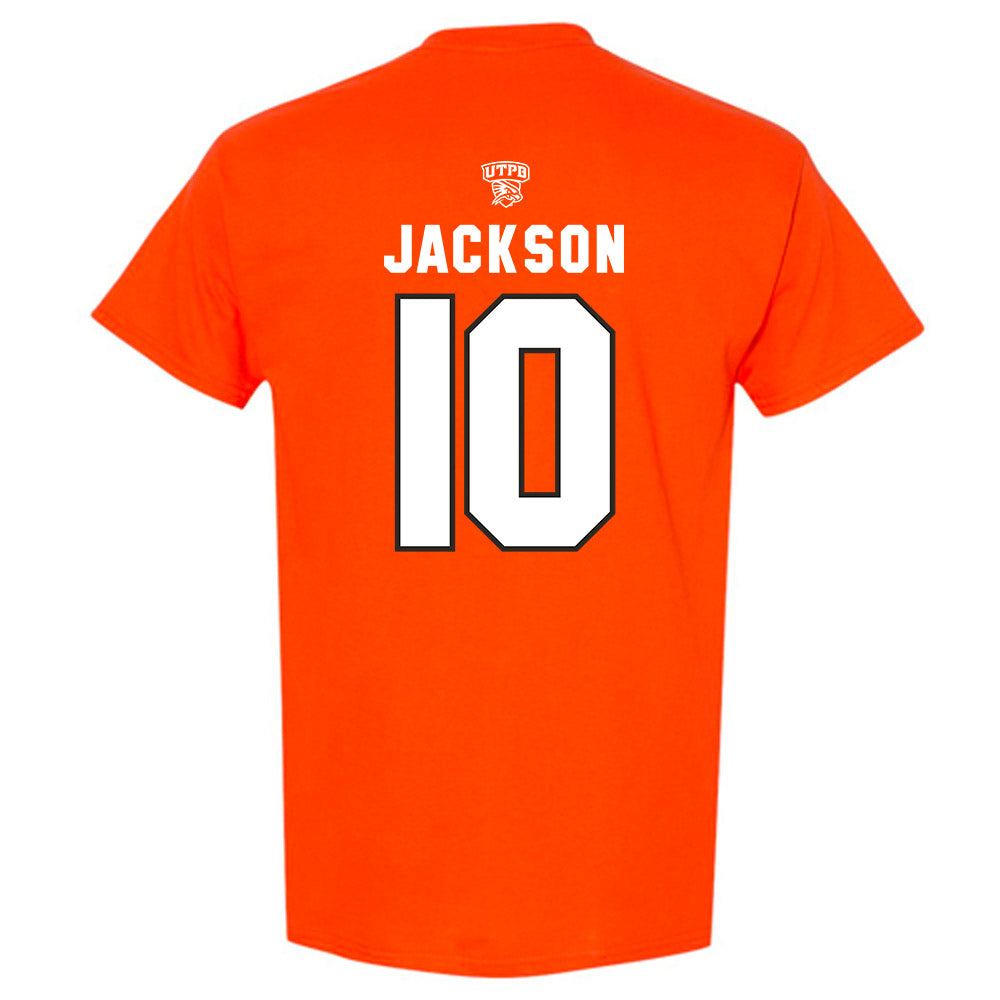 UTPB - NCAA Football : Malik Jackson - Orange Replica Shersey Short Sleeve T-Shirt