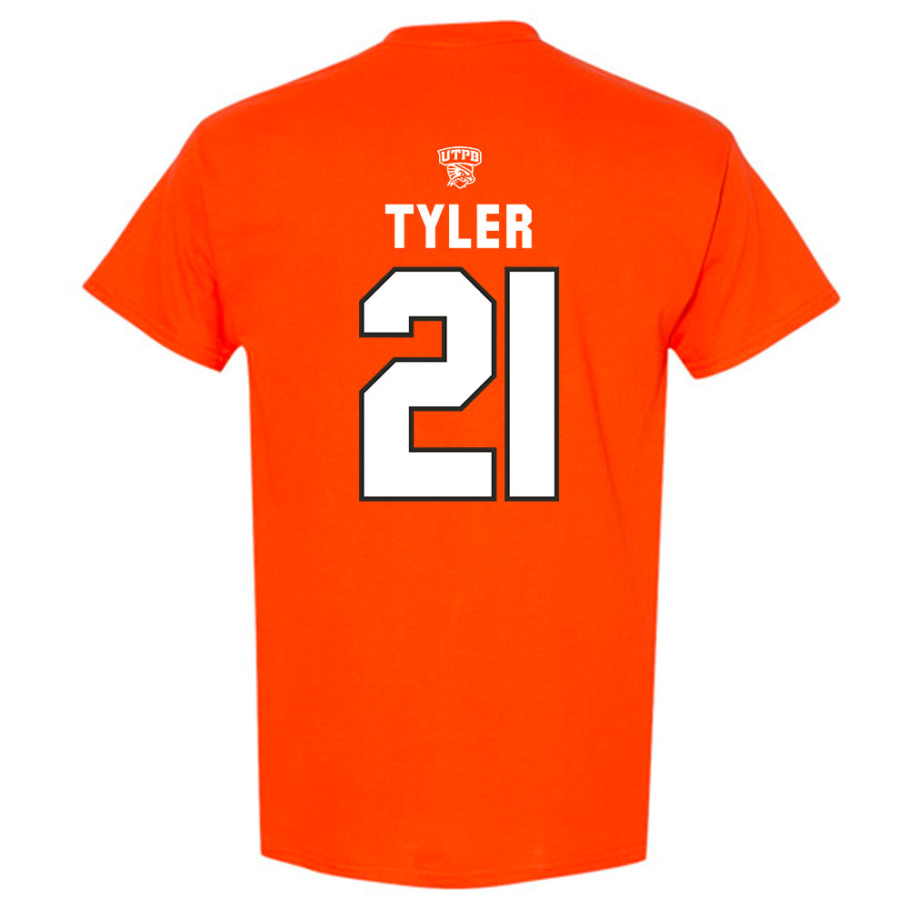 UTPB - NCAA Football : Jaques Tyler - Orange Replica Shersey Short Sleeve T-Shirt