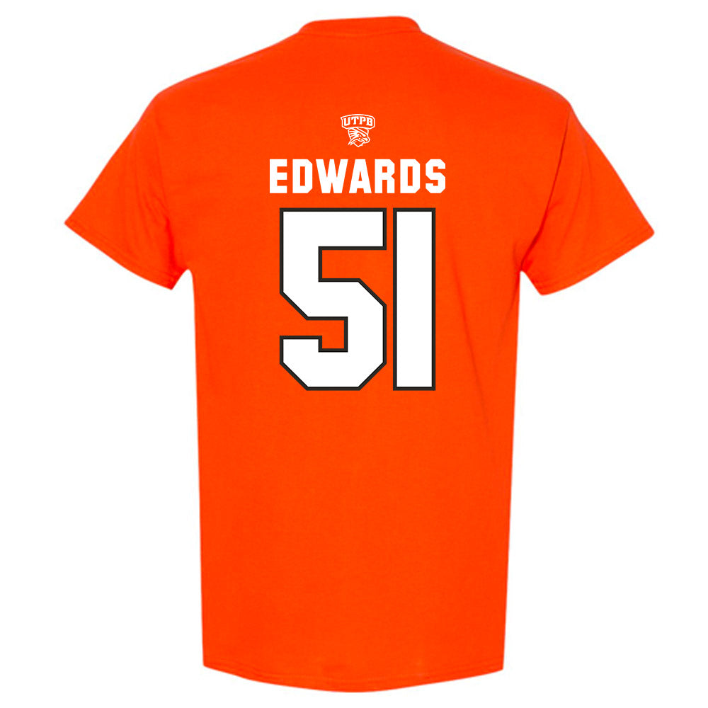 UTPB - NCAA Football : Heston Edwards - Orange Replica Shersey Short Sleeve T-Shirt