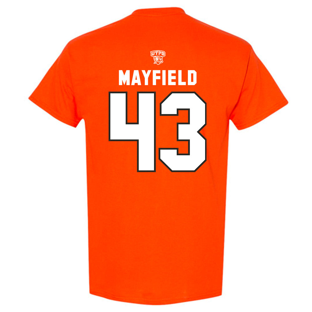 UTPB - NCAA Football : Michael Mayfield - Orange Replica Shersey Short Sleeve T-Shirt