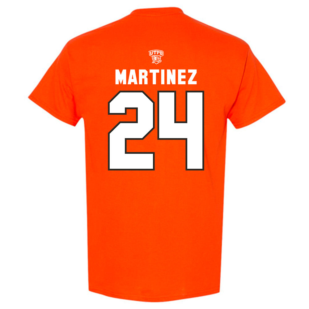 UTPB - NCAA Football : Cristian Martinez - Orange Replica Shersey Short Sleeve T-Shirt