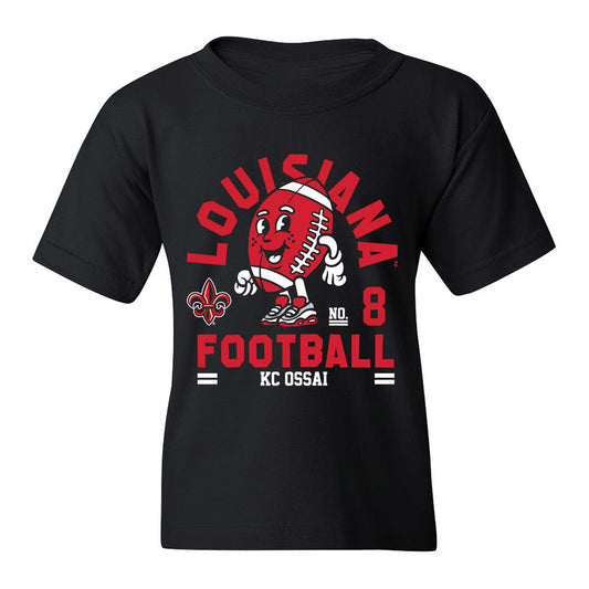 Louisiana - NCAA Football : KC Ossai - Black Fashion Shersey Youth T-Shirt