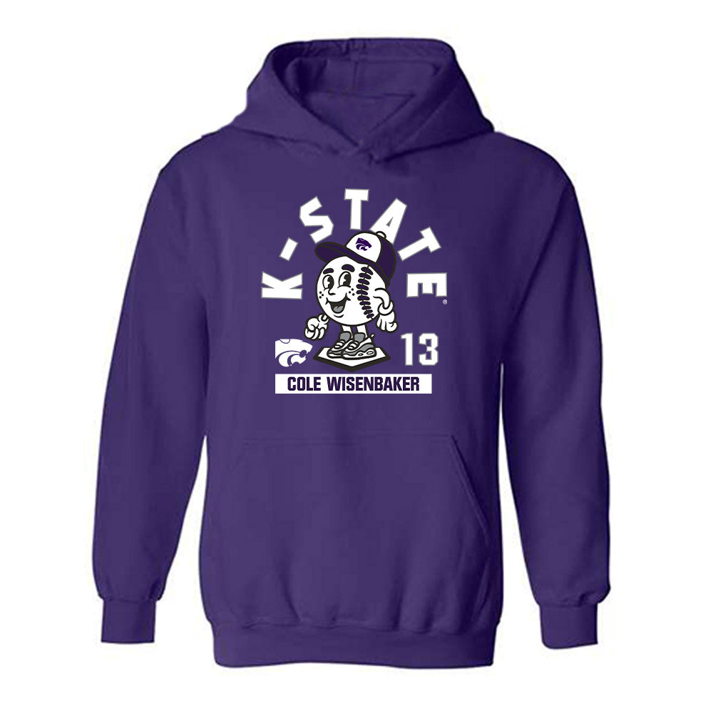 Kansas State - NCAA Baseball : Cole Wisenbaker - Hooded Sweatshirt Fashion Shersey