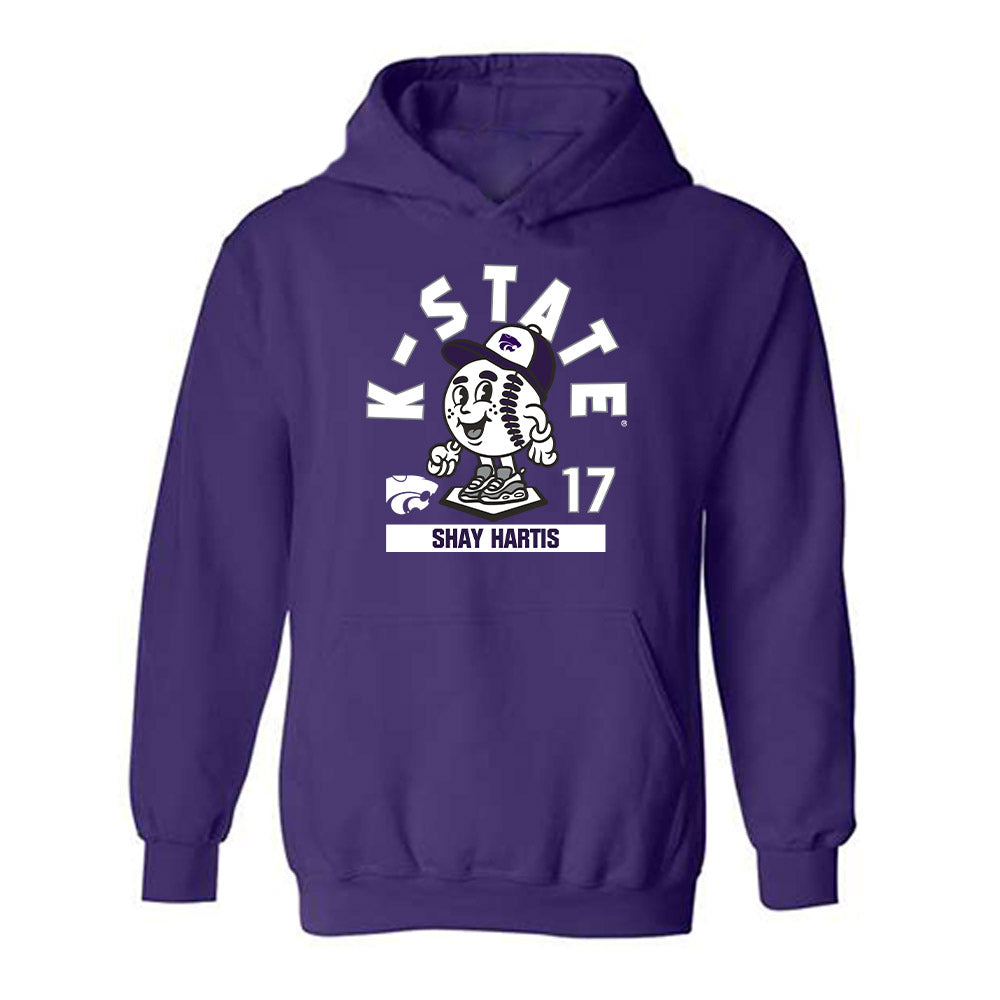 Kansas State - NCAA Baseball : Shay Hartis - Hooded Sweatshirt Fashion Shersey