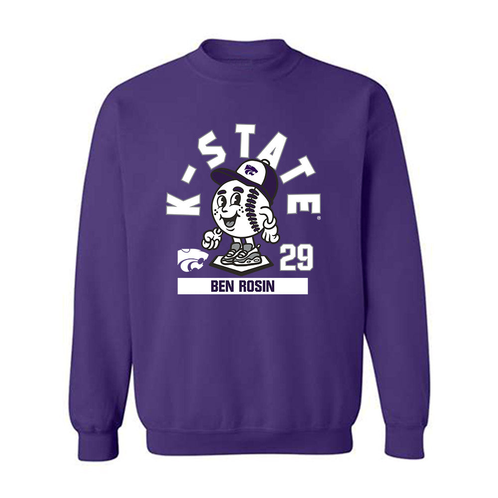Kansas State - NCAA Baseball : Ben Rosin - Crewneck Sweatshirt Fashion Shersey