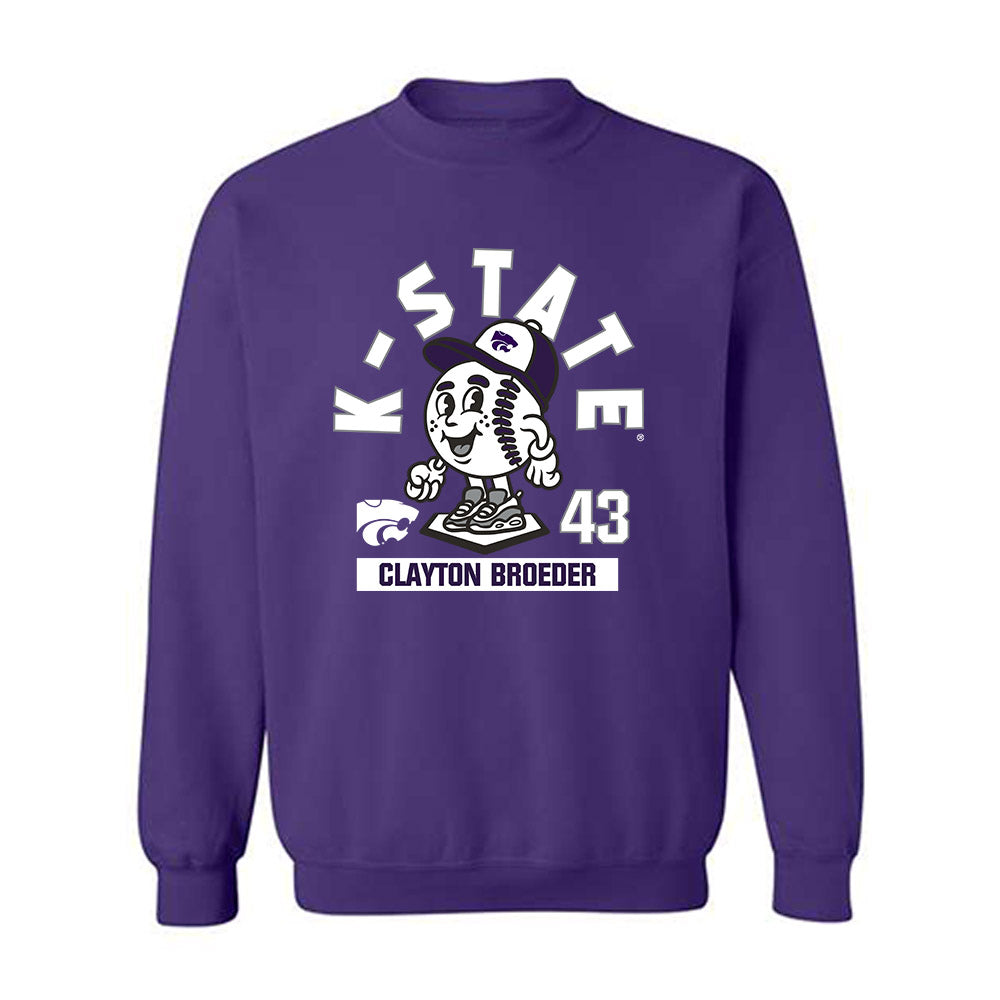 Kansas State - NCAA Baseball : Clayton Broeder - Crewneck Sweatshirt Fashion Shersey