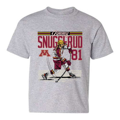 Minnesota - NCAA Men's Ice Hockey : Jimmy Snuggerud - Caricature Youth T-Shirt
