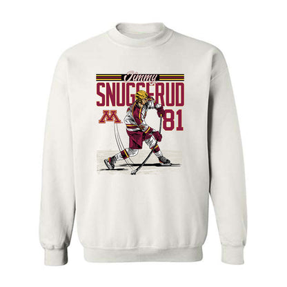 Minnesota - NCAA Men's Ice Hockey : Jimmy Snuggerud - Caricature Sweatshirt