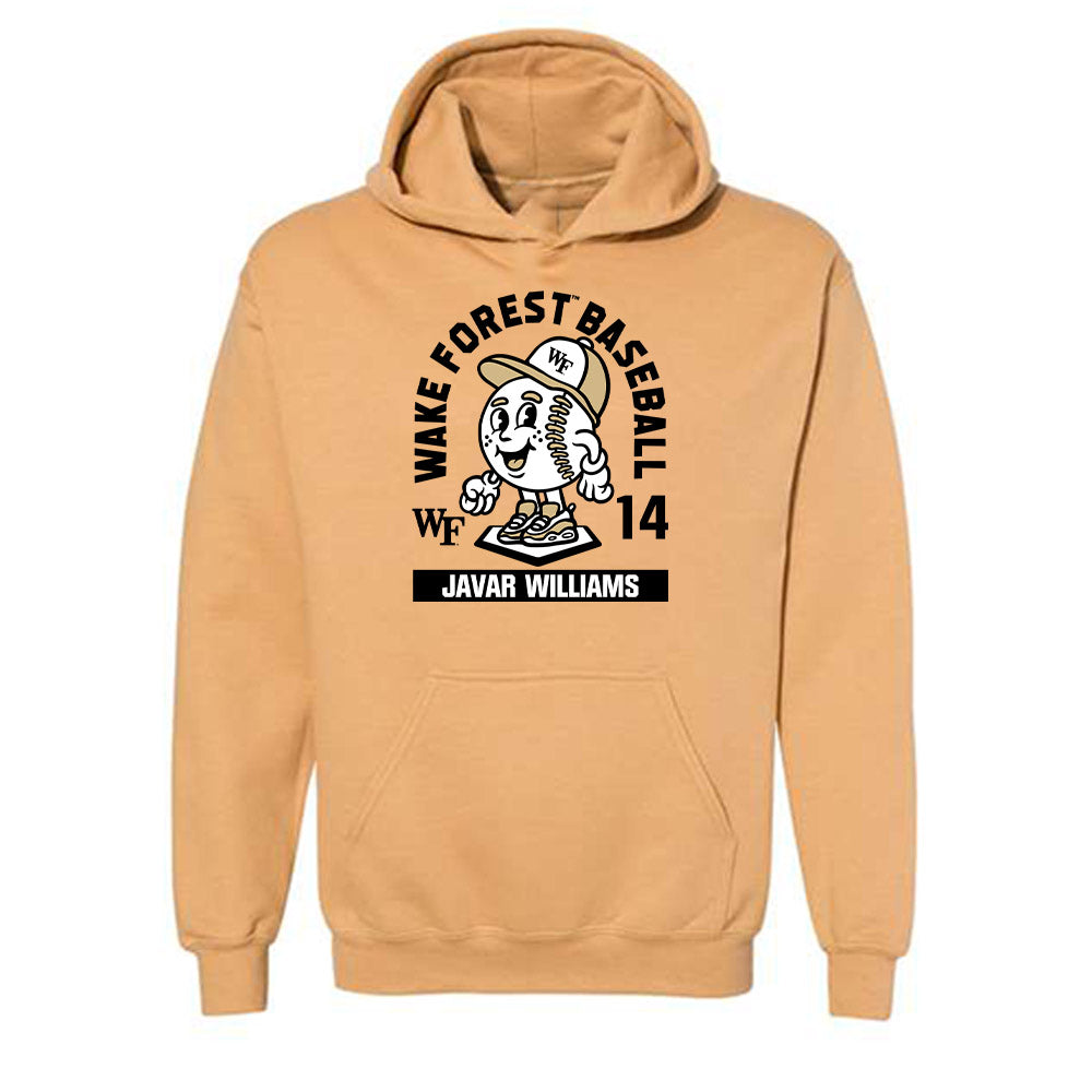 Wake Forest - NCAA Baseball : Javar Williams - Hooded Sweatshirt Fashion Shersey