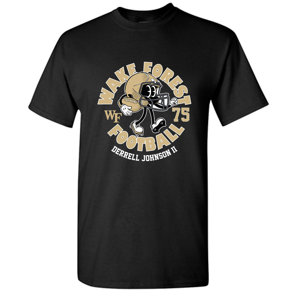 Wake Forest - NCAA Football : Derrell Johnson II - Black Fashion Shersey Short Sleeve T-Shirt