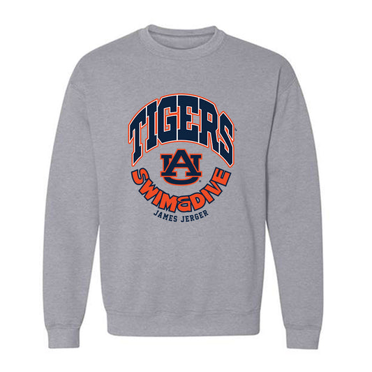 Auburn - NCAA Men's Swimming & Diving : Rusty Jerger - Grey Fashion Sweatshirt