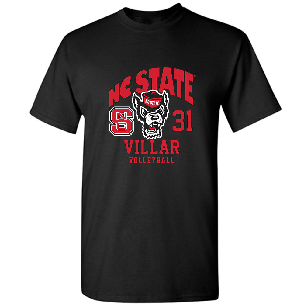 NC State - NCAA Women's Volleyball : Elaisa Villar - Black Fashion Shersey Short Sleeve T-Shirt