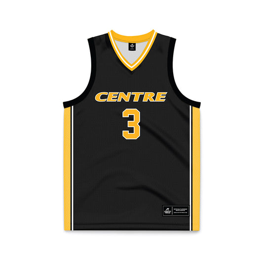 Centre College - NCAA Basketball : Makya Grinter - Black Jersey