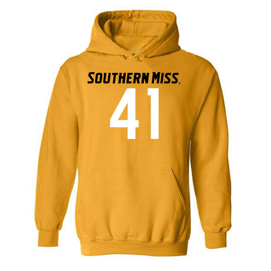 Southern Miss - NCAA Football : Connor Gibbs - Gold Replica Hooded Sweatshirt