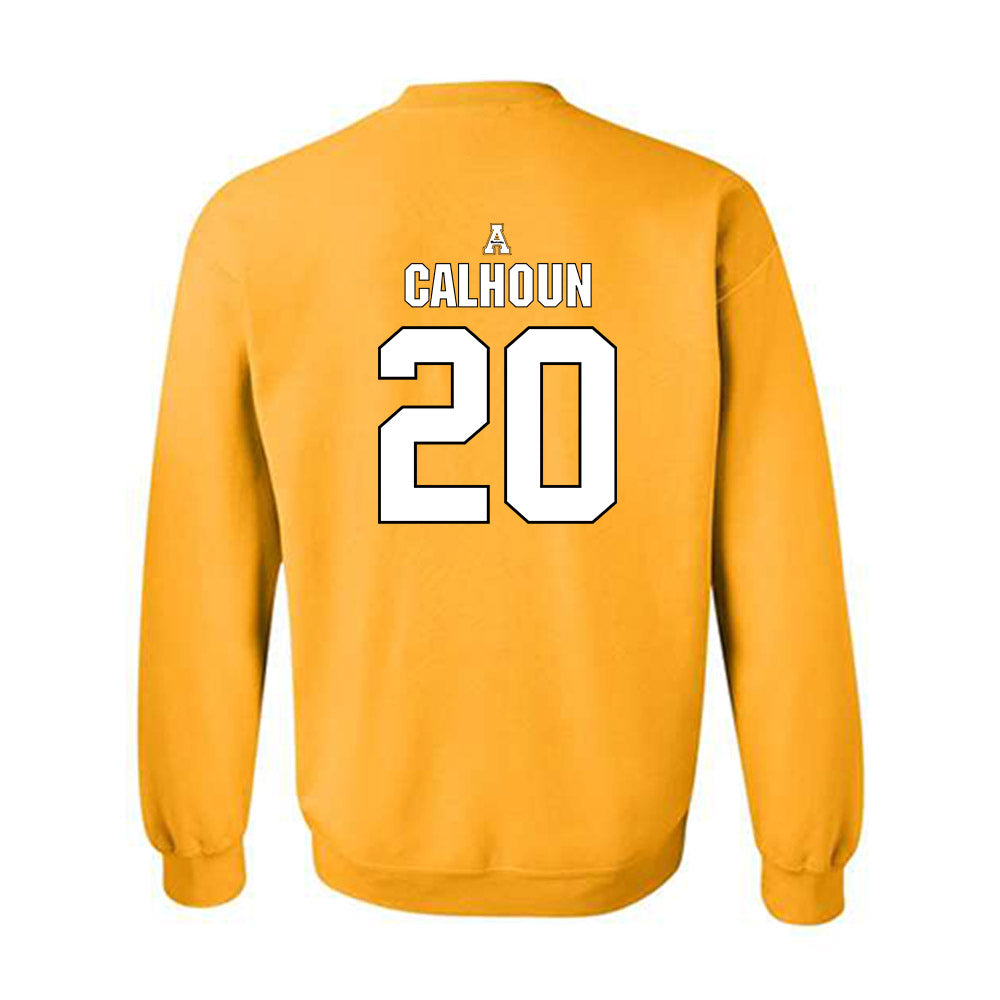 App State - NCAA Football : Jaylon Calhoun - Gold Replica Shersey Sweatshirt