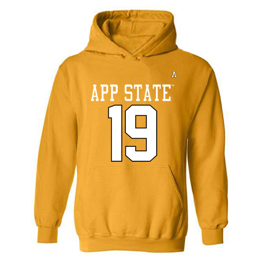 App State - NCAA Football : Cameron Estep - Gold Replica Hooded Sweatshirt