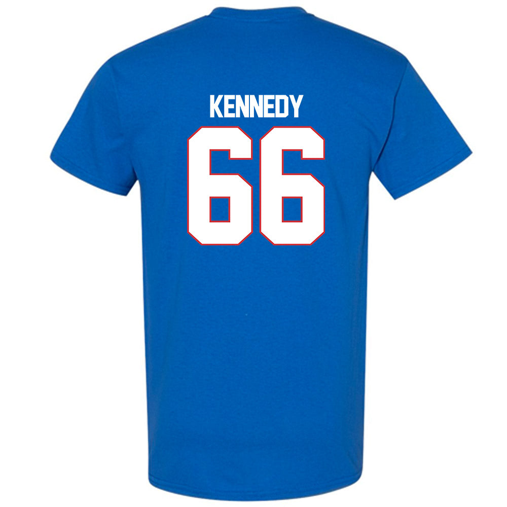 LA Tech - NCAA Football : Jamarion Kennedy - Royal Replica Shersey Short Sleeve T-Shirt