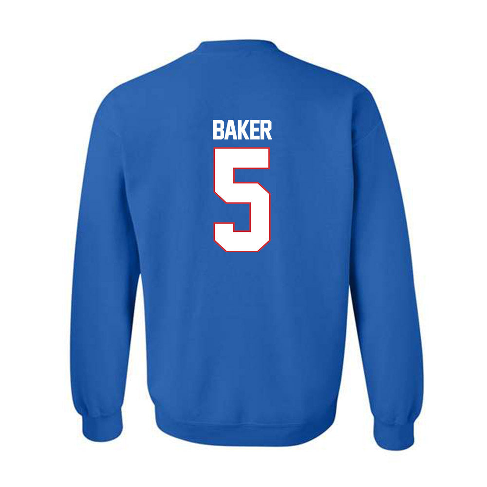 LA Tech - NCAA Football : Blake Baker - Royal Replica Shersey Sweatshirt