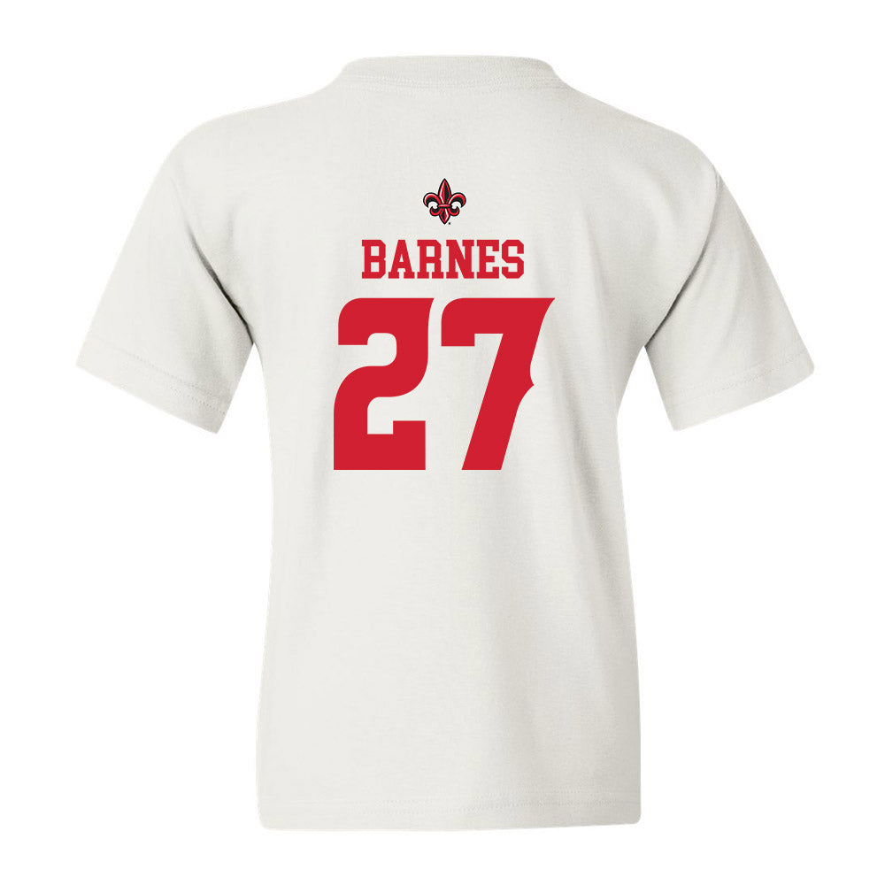 Louisiana - NCAA Football : Key'Savalyn Barnes - White Replica Shersey Youth T-Shirt