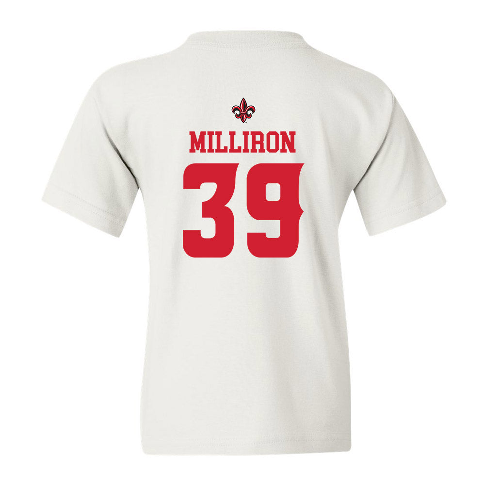 Louisiana - NCAA Football : Carter Milliron - White Replica Youth T-Shirt