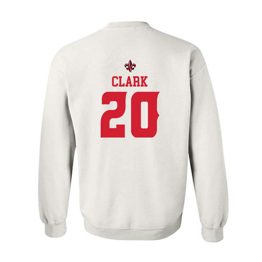 Louisiana - NCAA Football : Jalen Clark - White Replica Shersey Sweatshirt
