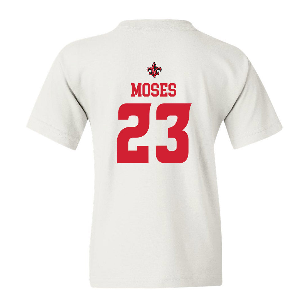 Louisiana - NCAA Football : Jeremiah Moses - White Replica Youth T-Shirt