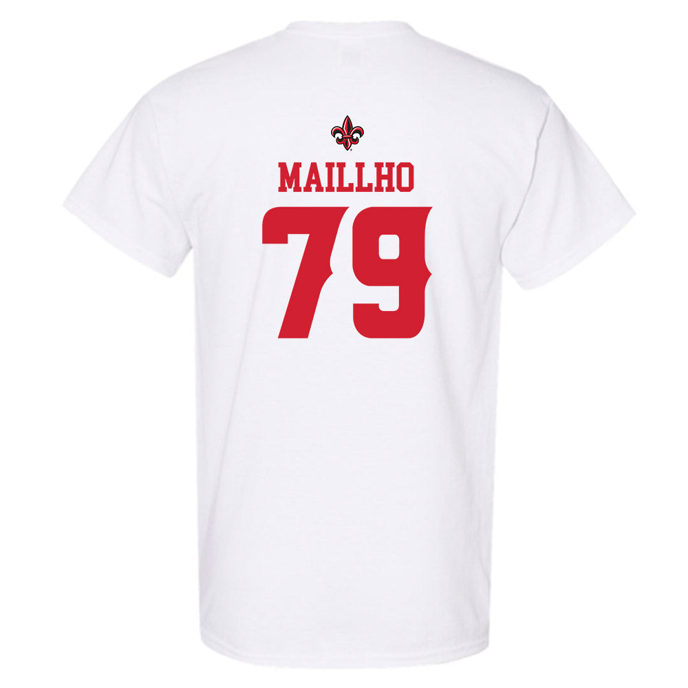 Louisiana - NCAA Football : Mackey Maillho - White Replica Shersey Short Sleeve T-Shirt