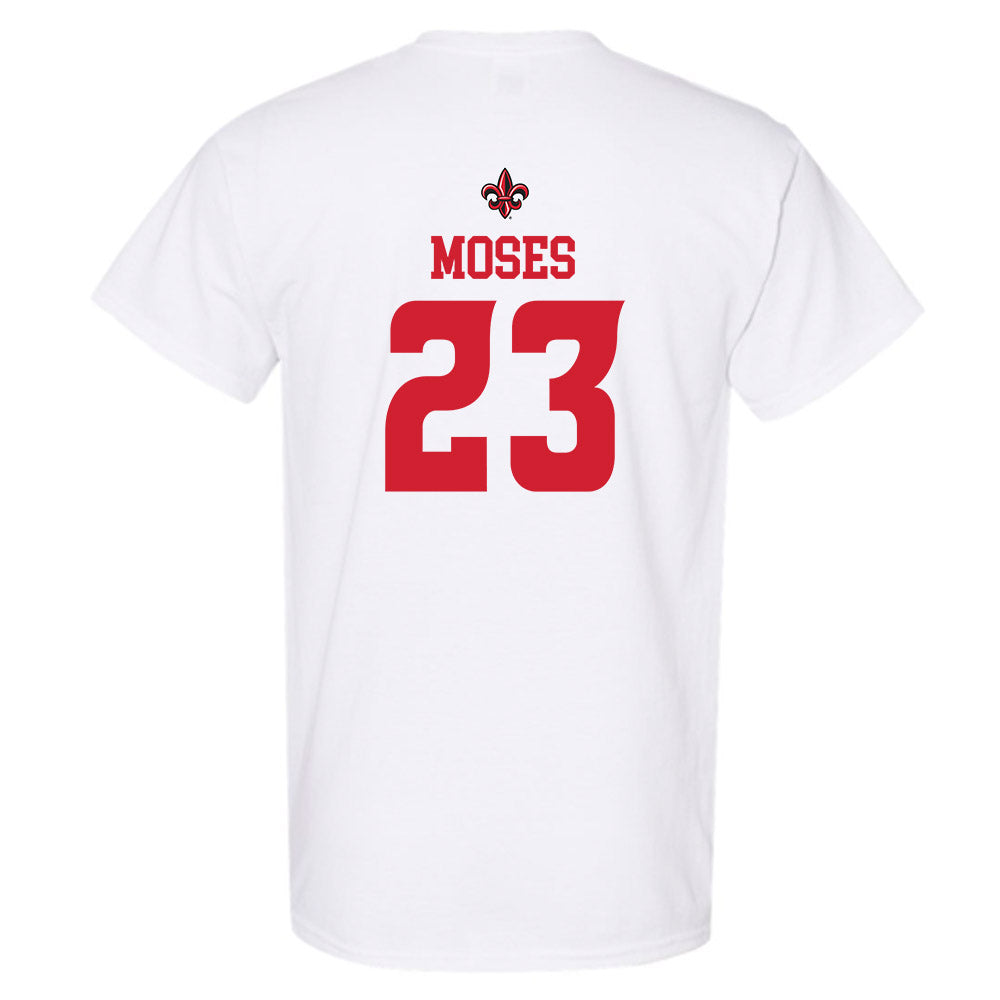Louisiana - NCAA Football : Jeremiah Moses - White Replica Short Sleeve T-Shirt