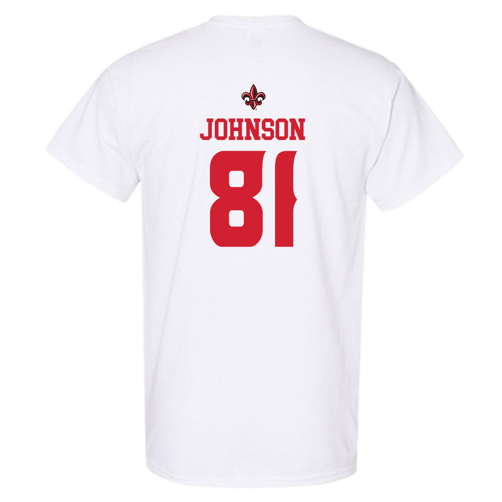 Louisiana - NCAA Football : Jaydon Johnson - White Replica Shersey Short Sleeve T-Shirt