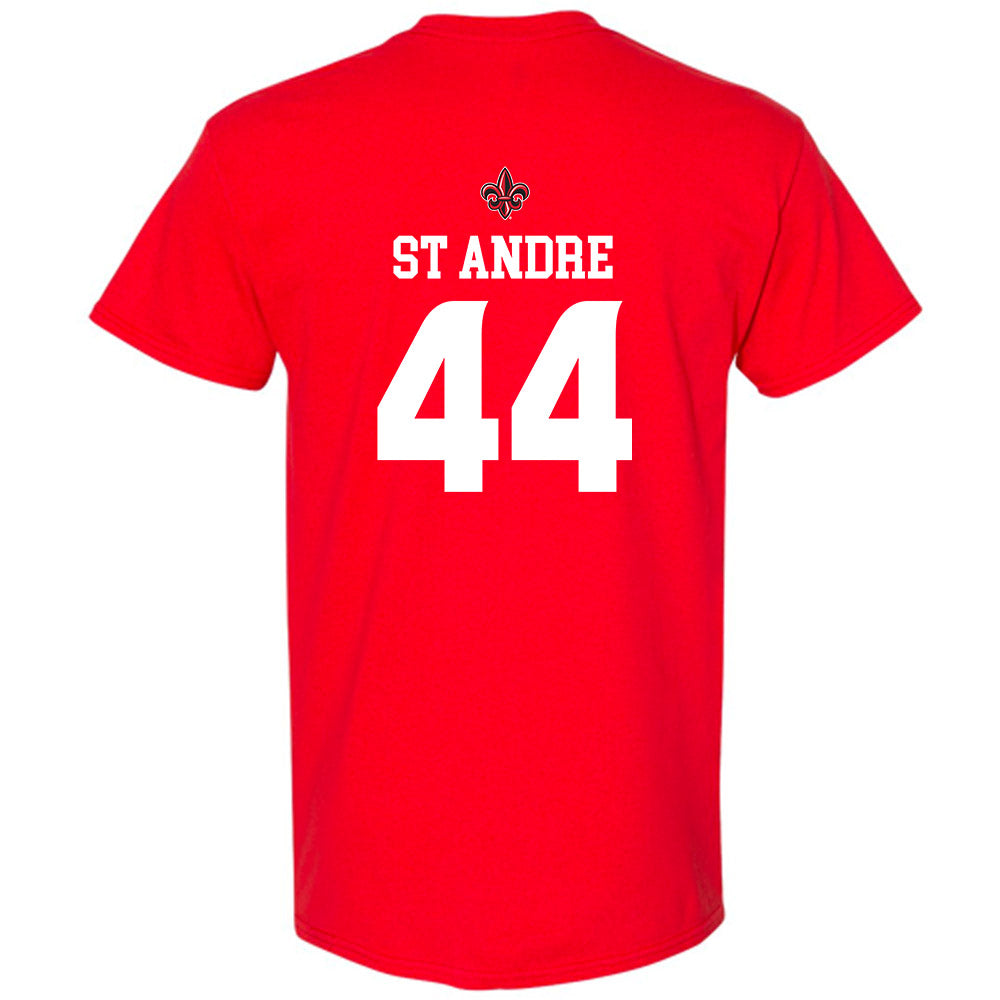 Louisiana - NCAA Football : Jake St Andre - Red Replica Shersey Short Sleeve T-Shirt