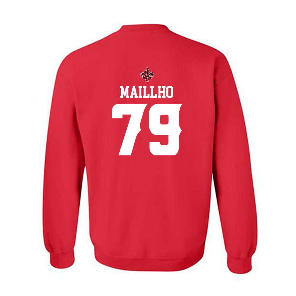 Louisiana - NCAA Football : Mackey Maillho - Red Replica Shersey Sweatshirt