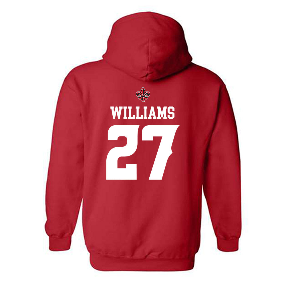 Louisiana - NCAA Football : Kendrell Williams - Red Replica Shersey Hooded Sweatshirt